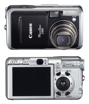 Canon s80 front back - thumb