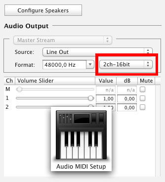 adjust these settings to 2 Channel output !