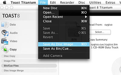 mac convert bin files to iso
