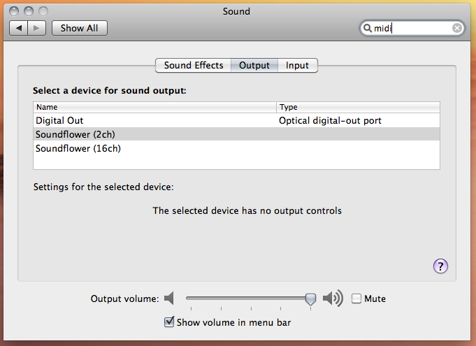 audio output system wide