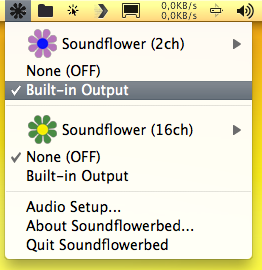 soundflower menu settings